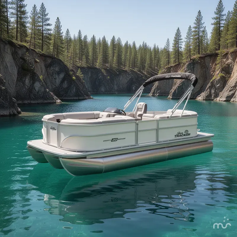Slide: The Image of Sun Tracker Party Barge 20 DLX 2026 - 4