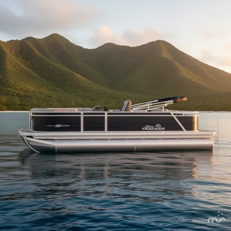 Slide: The Image of Sun Tracker Party Barge 22 RF DLX 2026 - 2