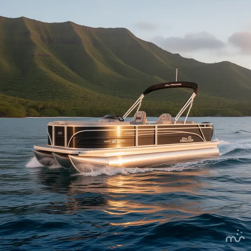 Slide: The Image of Sun Tracker Party Barge 22 RF DLX 2026 - 4