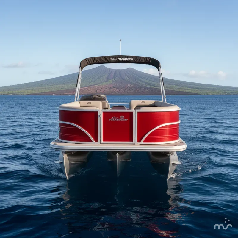 Slide: The Image of Sun Tracker Party Barge 18 DLX 2026 - 1