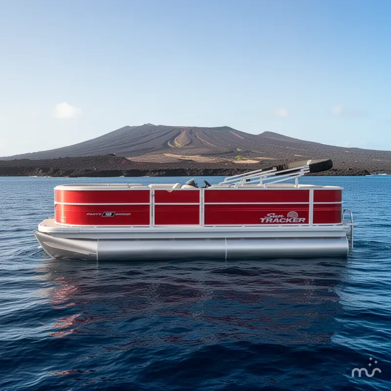 Slide: The Image of Sun Tracker Party Barge 18 DLX 2026 - 2