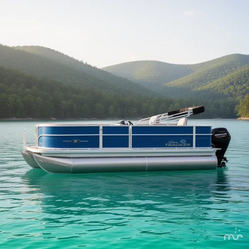 Slide: The Image of Sun Tracker Party Barge 18 DLX 2026 - 2
