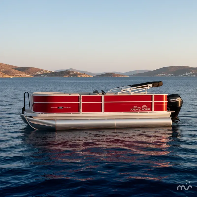 Slide: The Image of Sun Tracker Party Barge 18 DLX 2026 - 2