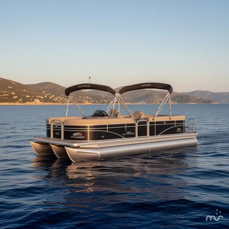Slide: The Image of Sun Tracker Party Barge 22 DLX 2022 - 2
