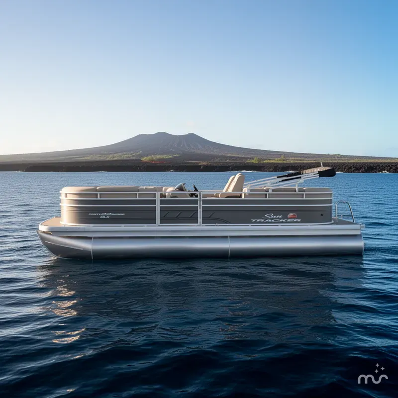 Slide: The Image of Sun Tracker Party Barge 22 DLX 2025 - 2