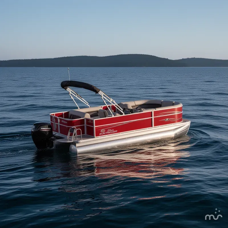 Slide: The Image of Sun Tracker Party Barge 18 DLX 2026 - 0