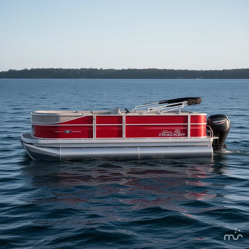 Slide: The Image of Sun Tracker Party Barge 18 DLX 2026 - 1