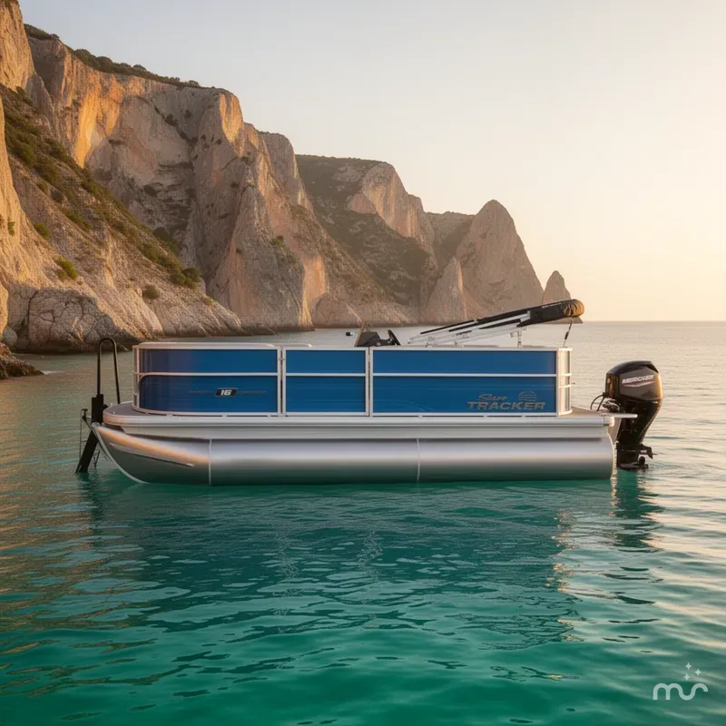Slide: The Image of Sun Tracker Party Barge 16 DLX 2026 - 2