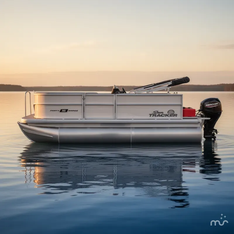 Slide: The Image of Sun Tracker Party Barge 16 DLX 2026 - 2