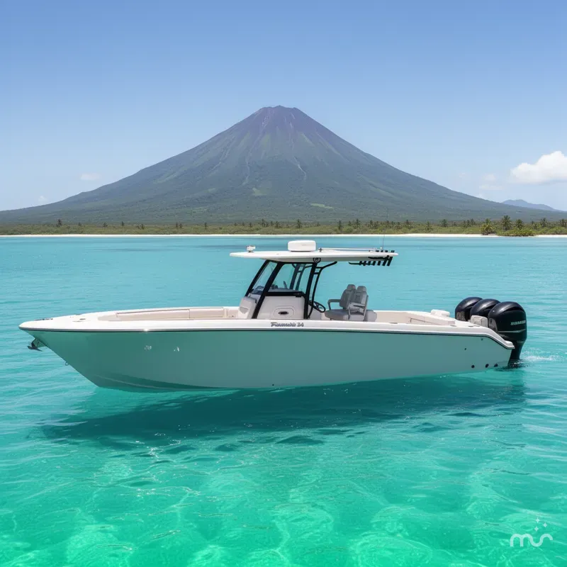 Slide: The Image of Fountain 34 Center Console 2021 - 2