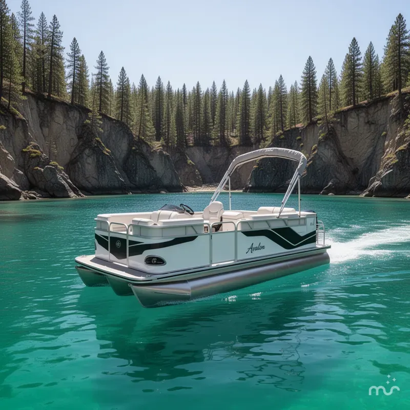 Slide: The Image of Avalon Venture Cruise Rear Bench - 21 FT w/ 150HP Mercury! 2026 - 2