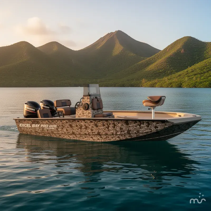 Slide: The Image of Excel Bay Pro 203 Elite with 140 HP Suzuki 2026 - 2