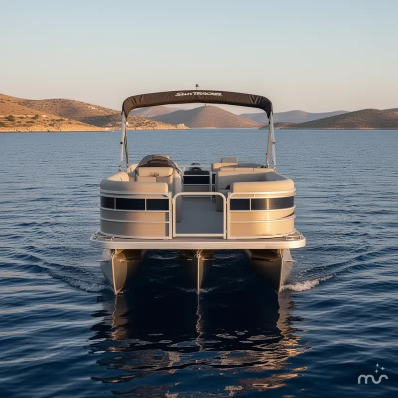 Slide: The Image of Sun Tracker Party Barge 16 DLX 2026 - 1