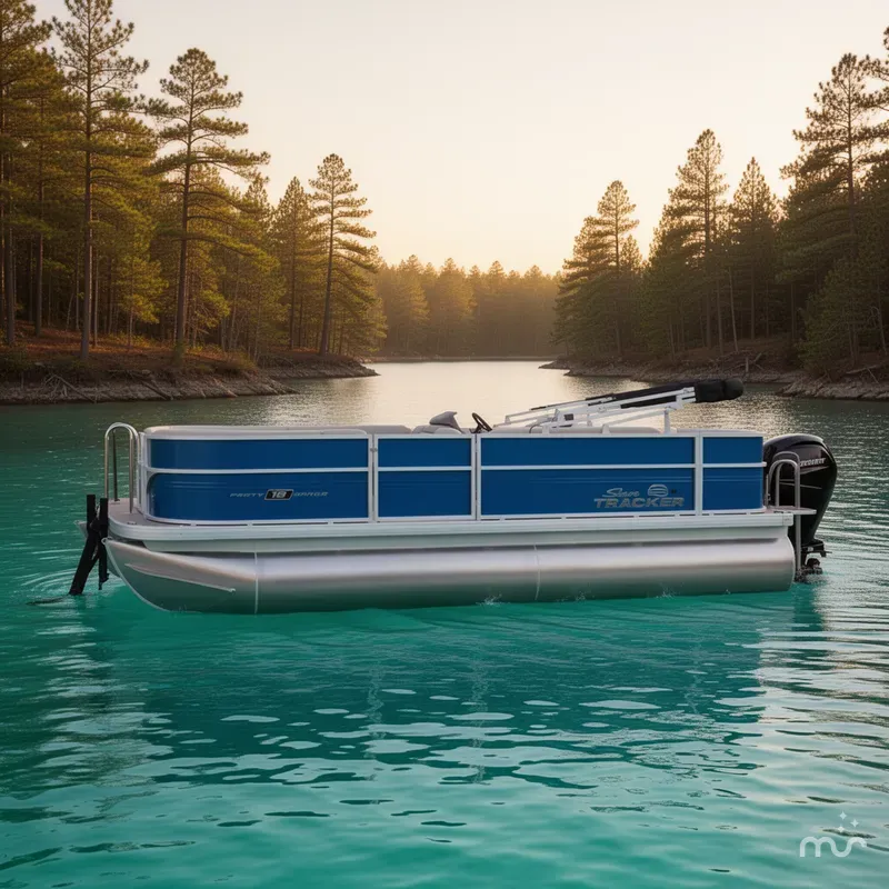 Slide: The Image of Sun Tracker Party Barge 18 DLX 2026 - 2