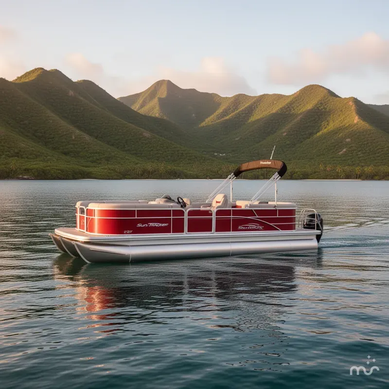 Slide: The Image of Sun Tracker Party Barge 22 DLX 2026 - 2
