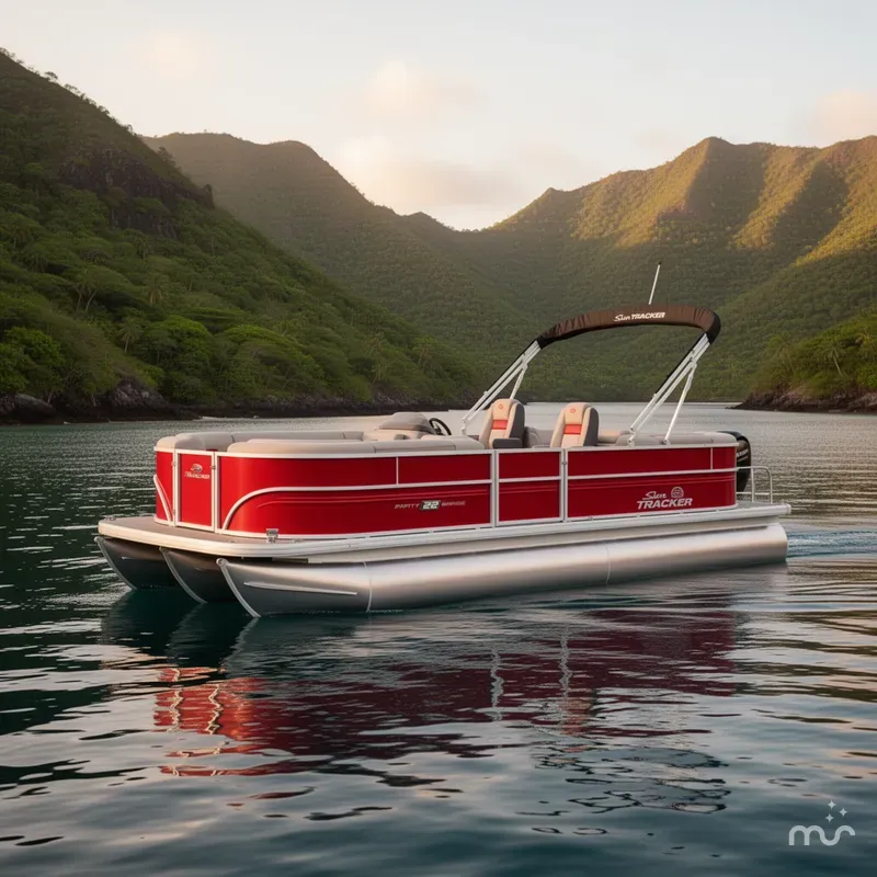Slide: The Image of Sun Tracker Party Barge 22 DLX 2026 - 4