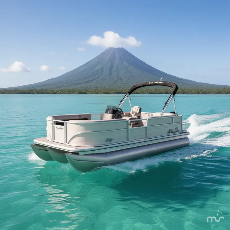 Slide: The Image of Sun Tracker Party Barge 16 DLX 2026 - 4