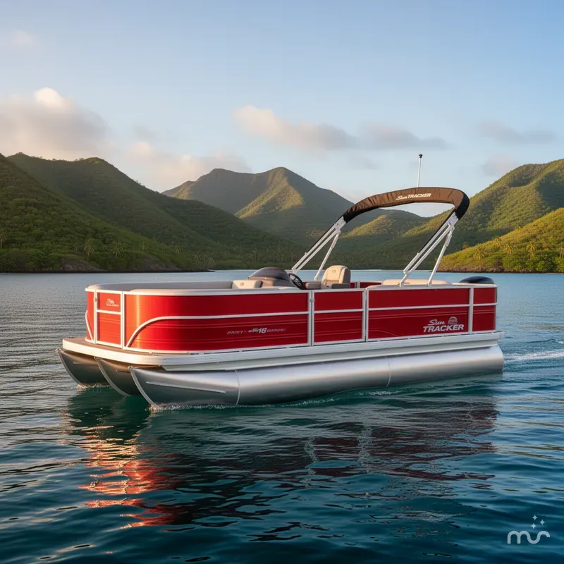 Slide: The Image of Sun Tracker Party Barge 18 DLX 2026 - 4