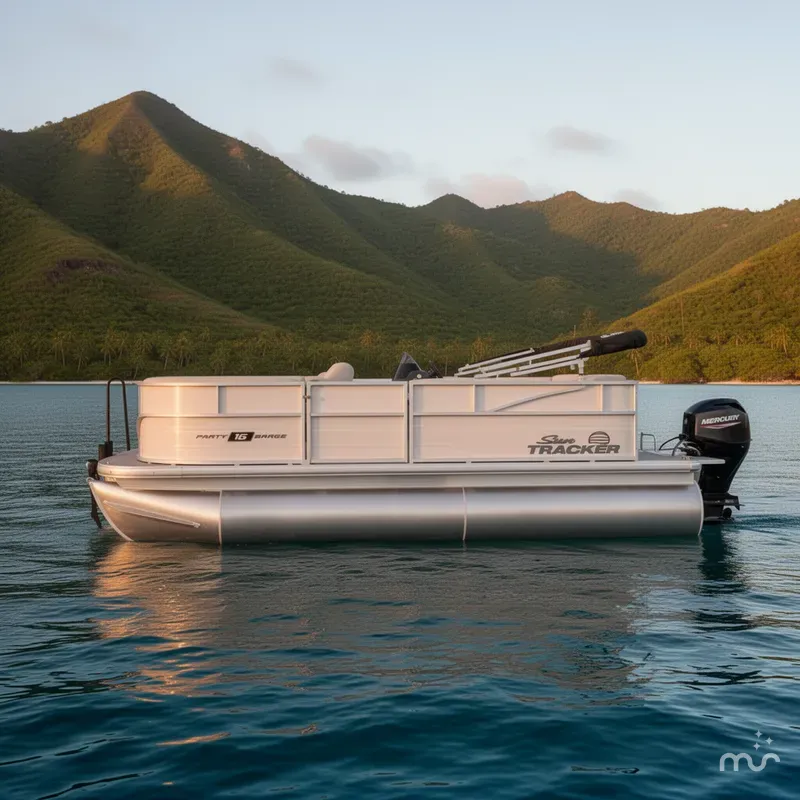 Slide: The Image of Sun Tracker Party Barge 16 DLX 2026 - 2