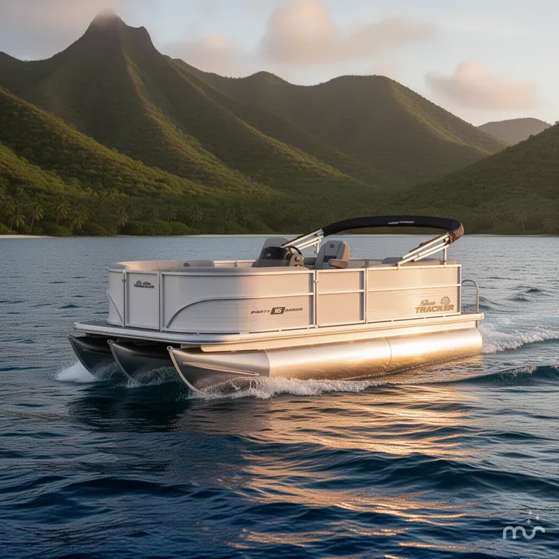 Slide: The Image of Sun Tracker Party Barge 16 DLX 2026 - 4