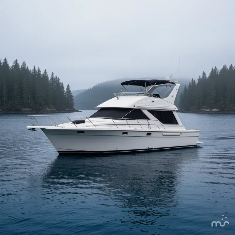 Slide: The Image of Bayliner 3988 Command Bridge Motoryacht 1996 - 2