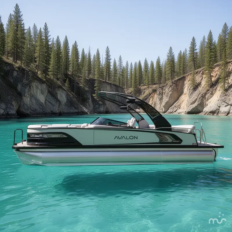 Slide: The Image of Avalon 2585 EXCALIBUR LTD FLEX LOUNGE WINDSHIELD 2026 - 2