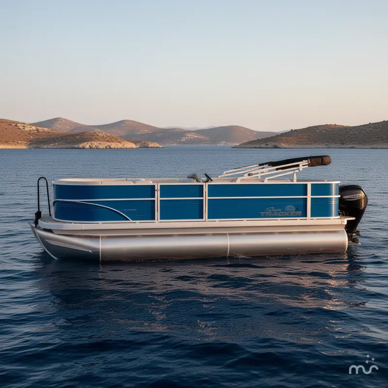 Slide: The Image of Sun Tracker Party Barge 18 DLX 2026 - 2