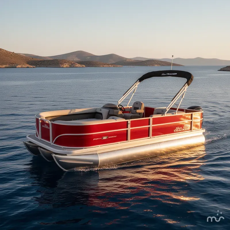 Slide: The Image of Sun Tracker Party Barge 18 DLX 2026 - 4