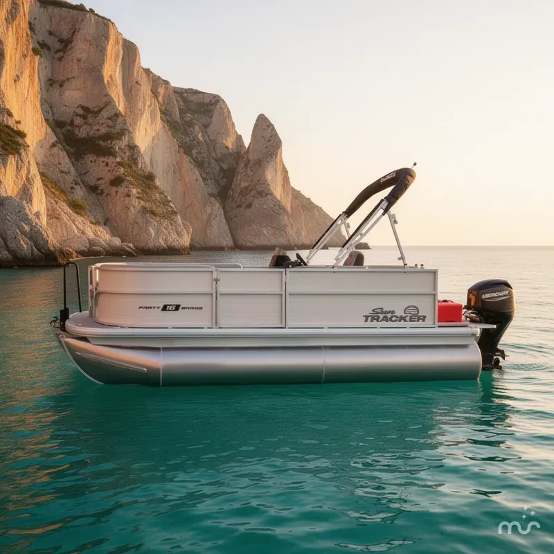 Slide: The Image of Sun Tracker Party Barge 16 DLX 2026 - 2