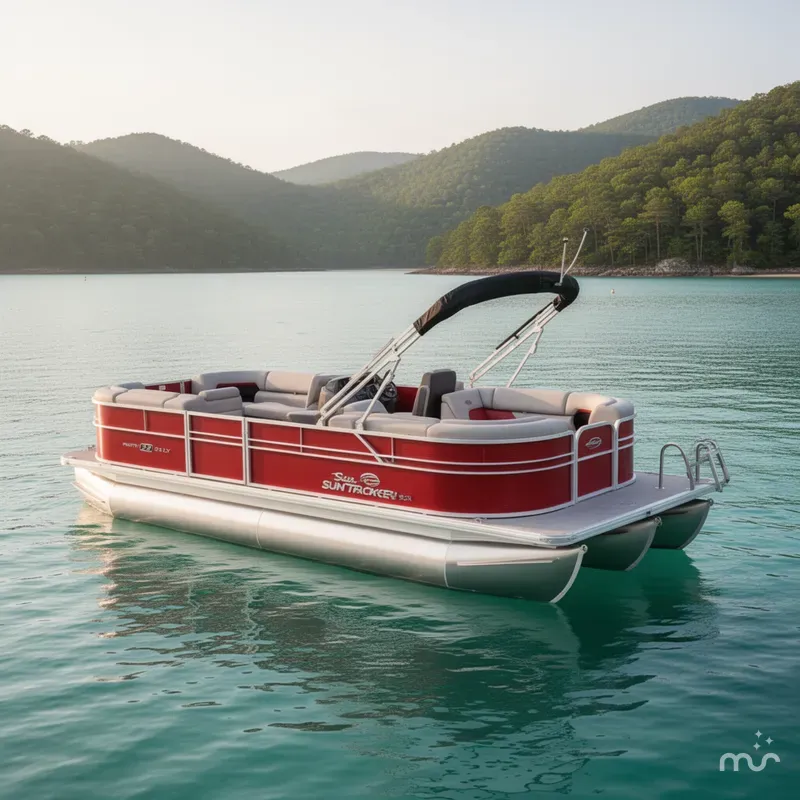 Slide: The Image of Sun Tracker Party Barge 22 DLX 2026 - 2