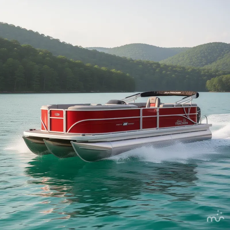 Slide: The Image of Sun Tracker Party Barge 22 DLX 2026 - 4