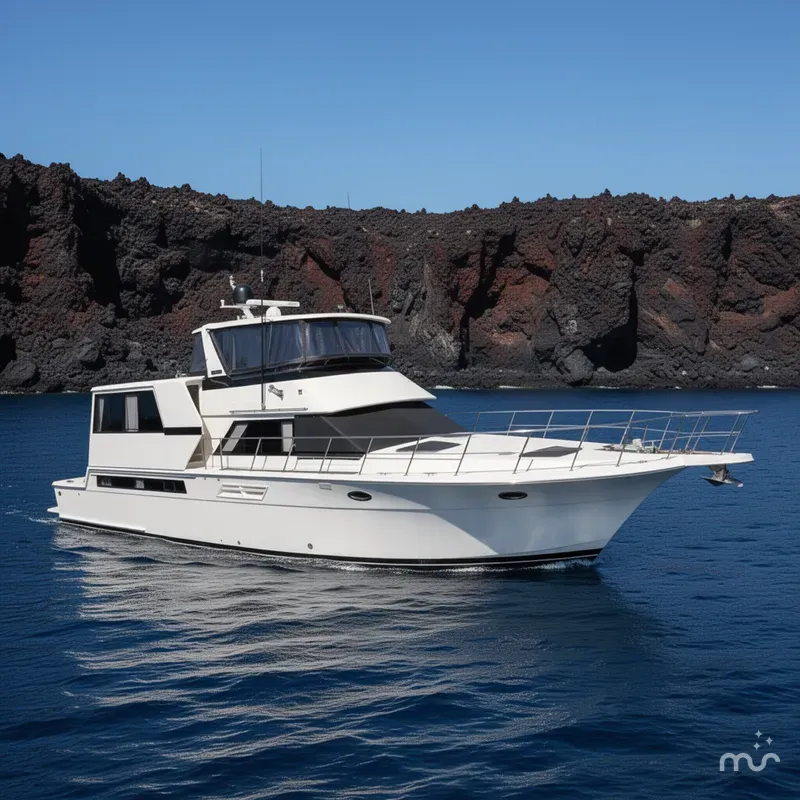 Slide: The Image of Californian 55 Cockpit Motor Yacht 1991 - 2
