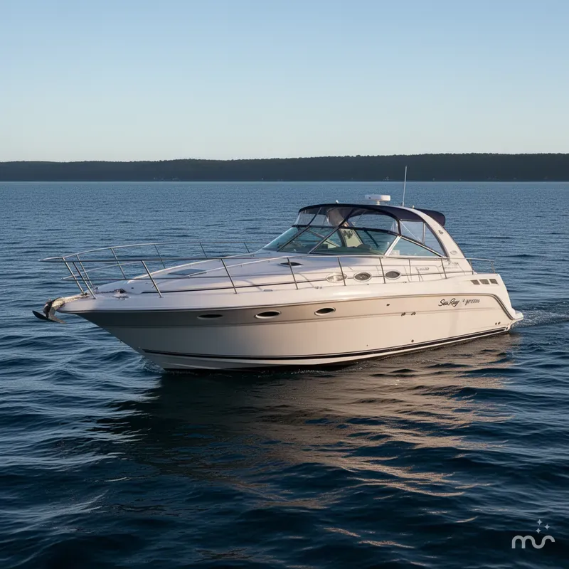 Slide: The Image of Sea Ray 400 Express Cruiser 1996 - 2