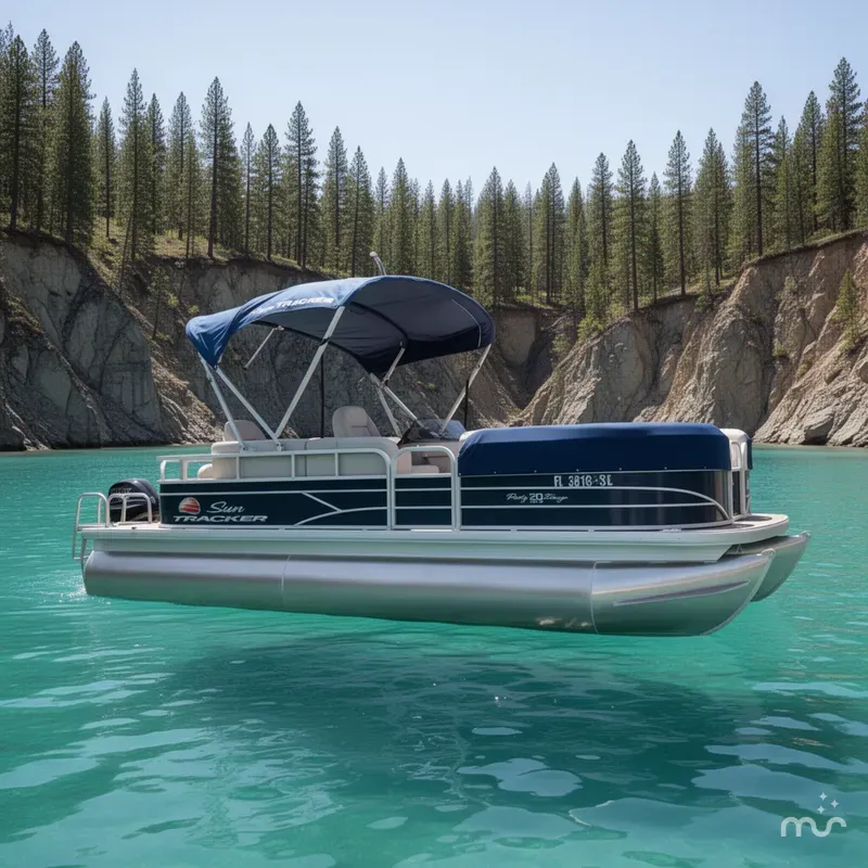 Slide: The Image of Sun Tracker Party Barge 20 DLX 2019 - 2