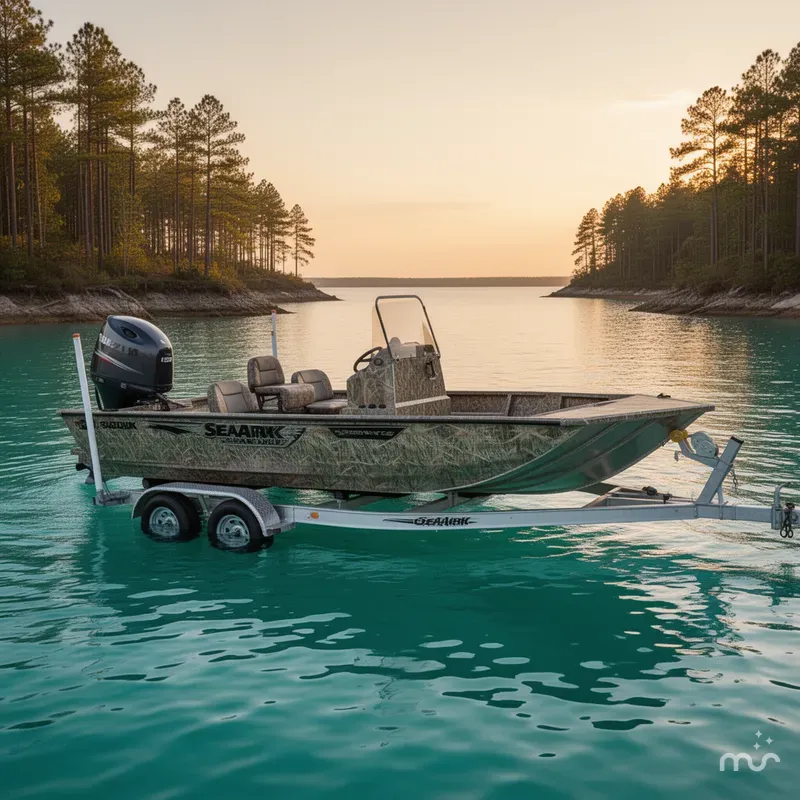 Slide: The Image of SeaArk Shadow 20T CC Suzuki 150 w/trailer 2026 - 2