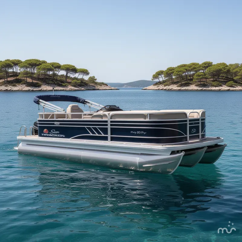 Slide: The Image of Sun Tracker Party Barge 20 DLX 2021 - 2
