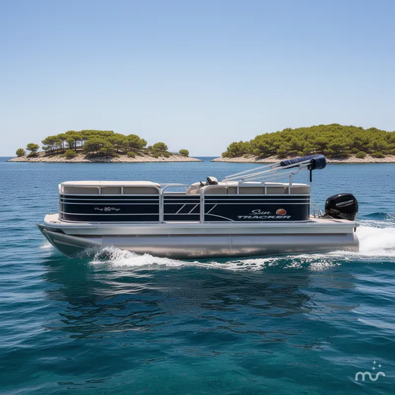 Slide: The Image of Sun Tracker Party Barge 20 DLX 2021 - 4