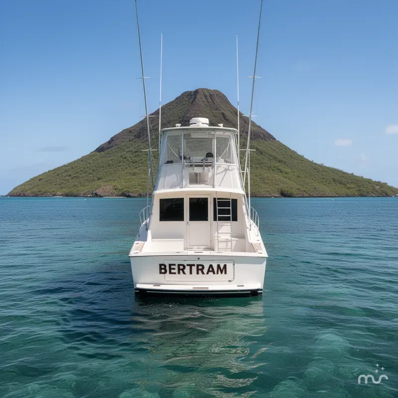 Slide: The Image of Bertram 35 Flybridge Sportfish 1986 - 3