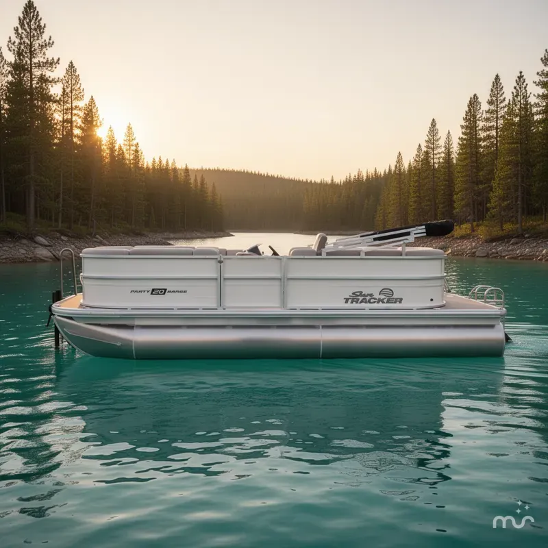 Slide: The Image of Sun Tracker Party Barge 20 DLX 2026 - 2