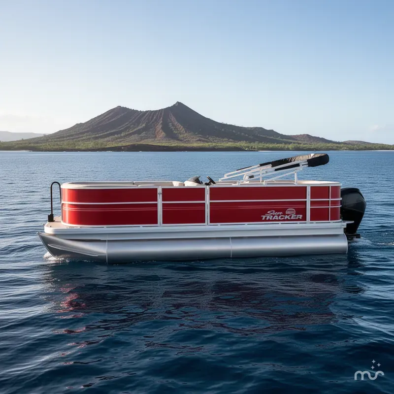 Slide: The Image of Sun Tracker Party Barge 18 DLX 2026 - 2