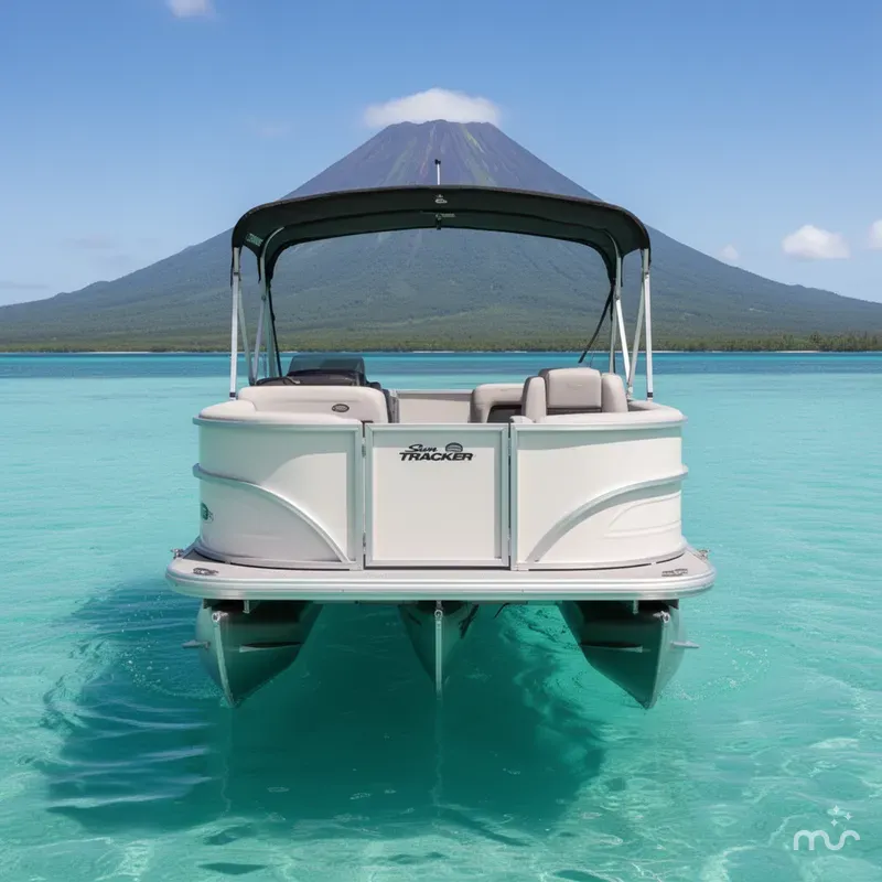 Slide: The Image of Sun Tracker Party Barge 16 DLX 2026 - 1