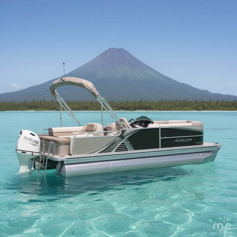 Slide: The Image of Avalon Avalon LSZ Versatile Rear Lounger - 25 FT w/ 200HP Mercury! 2026 - 2
