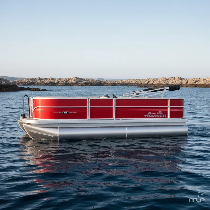 Slide: The Image of Sun Tracker Party Barge 18 DLX 2026 - 2
