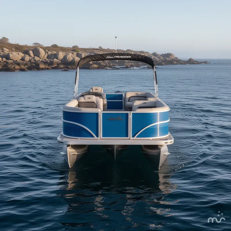Slide: The Image of Sun Tracker Party Barge 18 DLX 2026 - 3