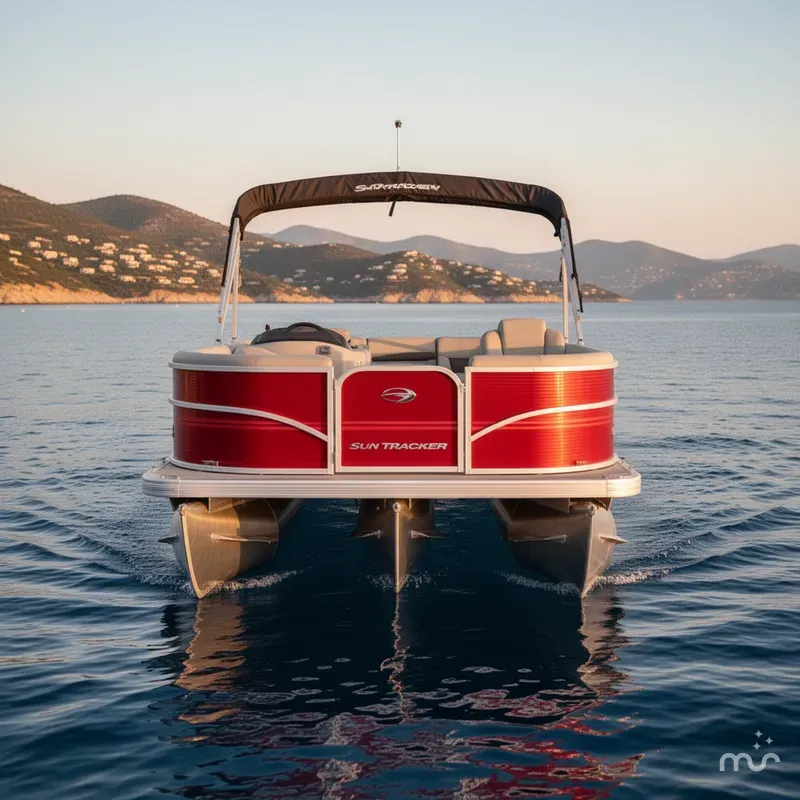 Slide: The Image of Sun Tracker Party Barge 18 DLX 2026 - 1