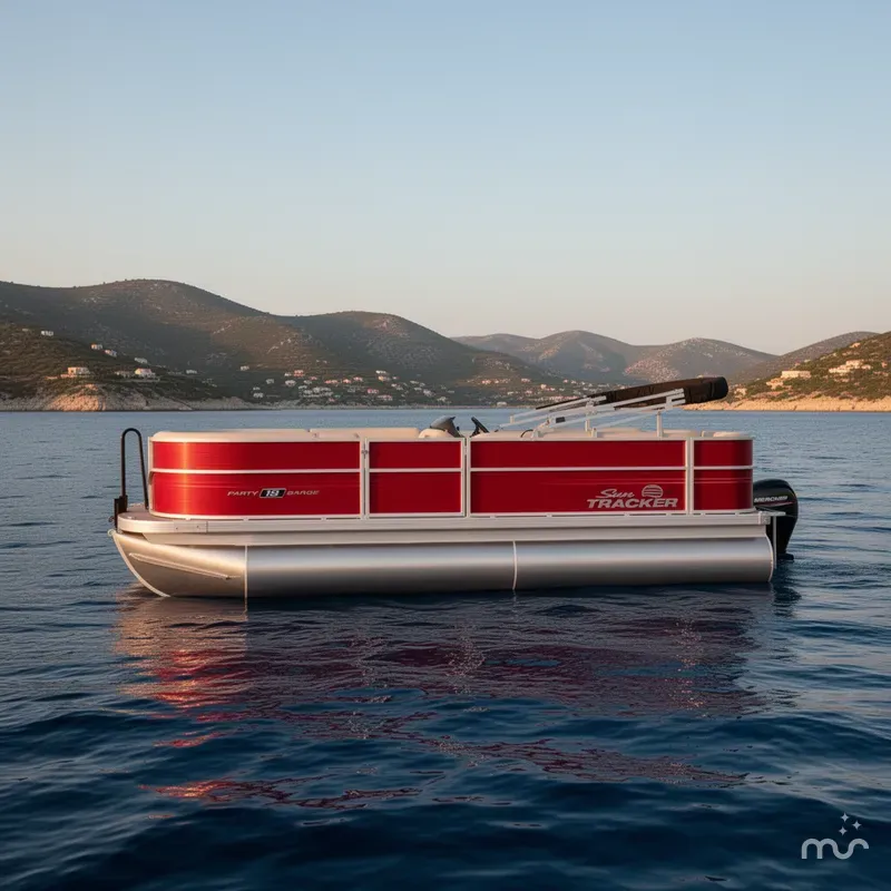 Slide: The Image of Sun Tracker Party Barge 18 DLX 2026 - 2