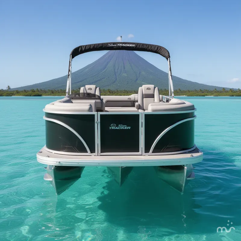 Slide: The Image of Sun Tracker Party Barge 22 RF DLX 2026 - 1