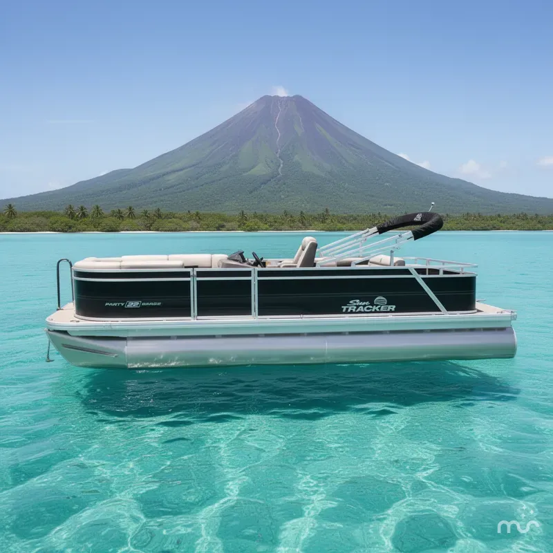 Slide: The Image of Sun Tracker Party Barge 22 RF DLX 2026 - 2