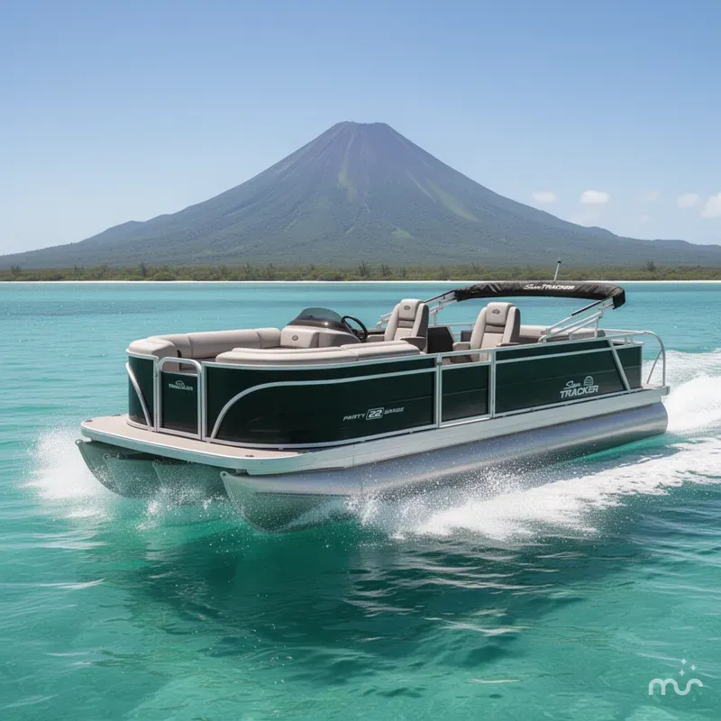 Slide: The Image of Sun Tracker Party Barge 22 RF DLX 2026 - 4