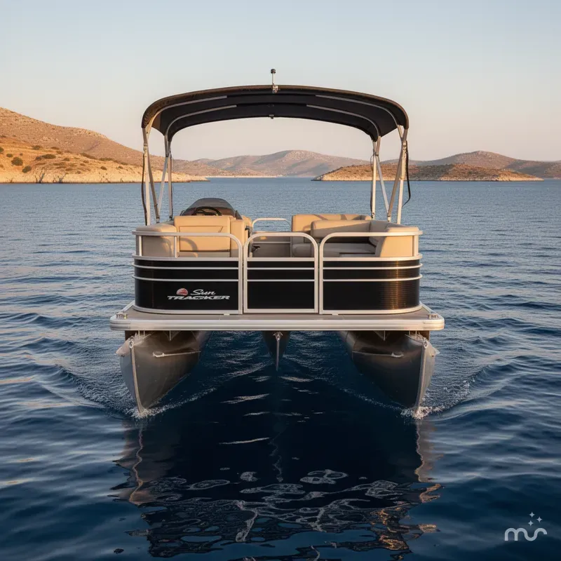 Slide: The Image of Sun Tracker FISHIN BARGE 20 DLX w/ 90HP Mercury! 2021 - 1